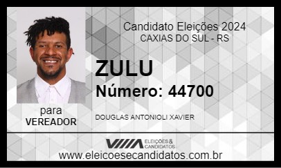 Candidato ZULU 2024 - CAXIAS DO SUL - Eleições