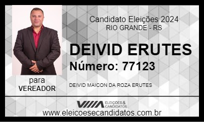 Candidato DEIVID ERUTES 2024 - RIO GRANDE - Eleições