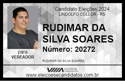 Candidato RUDIMAR DA SILVA SOARES 2024 - LINDOLFO COLLOR - Eleições