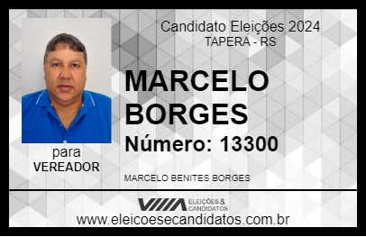 Candidato MARCELO BORGES 2024 - TAPERA - Eleições