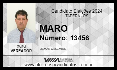 Candidato MARO 2024 - TAPERA - Eleições