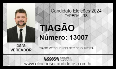 Candidato TIAGÃO 2024 - TAPERA - Eleições