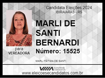 Candidato MARLI DE SANTI BERNARDI 2024 - IBIRAIARAS - Eleições