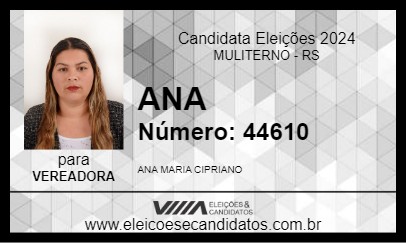 Candidato ANA 2024 - MULITERNO - Eleições