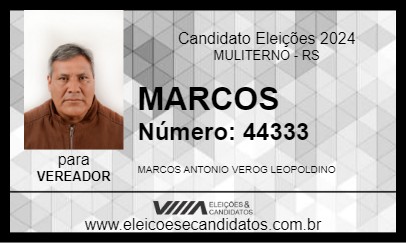 Candidato MARCOS 2024 - MULITERNO - Eleições