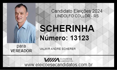 Candidato SCHERINHA 2024 - LINDOLFO COLLOR - Eleições