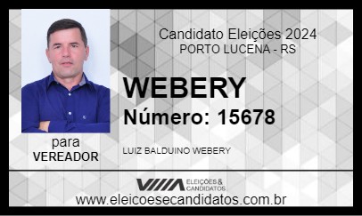 Candidato WEBERY 2024 - PORTO LUCENA - Eleições