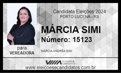 Candidato MÁRCIA SIMI 2024 - PORTO LUCENA - Eleições