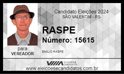 Candidato RASPE 2024 - SÃO VALENTIM - Eleições