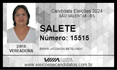 Candidato SALETE 2024 - SÃO VALENTIM - Eleições