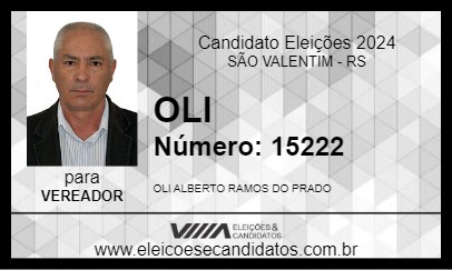 Candidato OLI 2024 - SÃO VALENTIM - Eleições