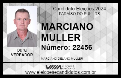 Candidato MARCIANO  MULLER 2024 - PARAÍSO DO SUL - Eleições