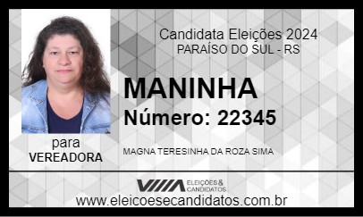 Candidato MANINHA 2024 - PARAÍSO DO SUL - Eleições