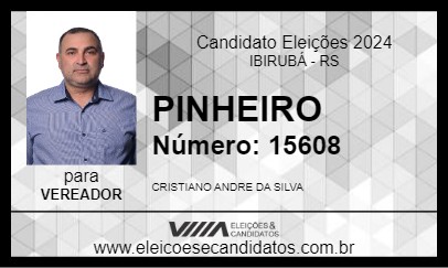 Candidato PINHEIRO 2024 - IBIRUBÁ - Eleições