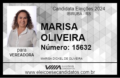 Candidato MARISA OLIVEIRA 2024 - IBIRUBÁ - Eleições