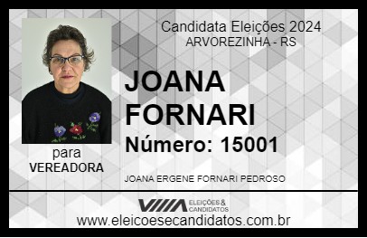 Candidato JOANA FORNARI 2024 - ARVOREZINHA - Eleições