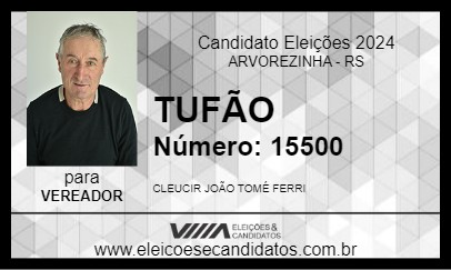 Candidato TUFÃO 2024 - ARVOREZINHA - Eleições