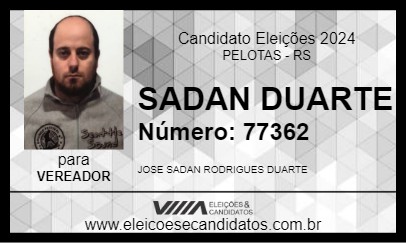 Candidato SADAN DUARTE 2024 - PELOTAS - Eleições