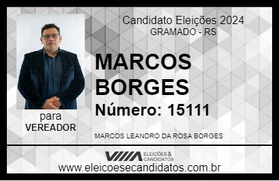 Candidato MARCOS BORGES 2024 - GRAMADO - Eleições