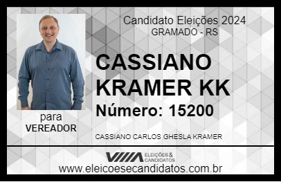 Candidato CASSIANO KRAMER  KK 2024 - GRAMADO - Eleições