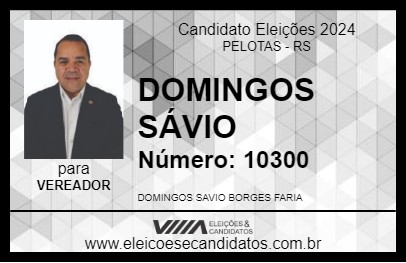 Candidato DOMINGOS SÁVIO 2024 - PELOTAS - Eleições