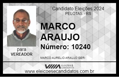 Candidato MARCO ARAUJO 2024 - PELOTAS - Eleições