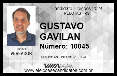 Candidato GUSTAVO GAVILAN 2024 - PELOTAS - Eleições