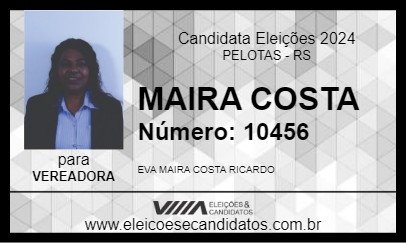 Candidato MAIRA COSTA 2024 - PELOTAS - Eleições