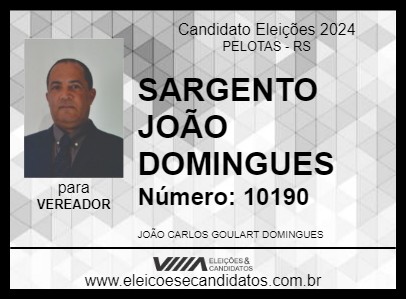 Candidato SARGENTO JOÃO DOMINGUES 2024 - PELOTAS - Eleições