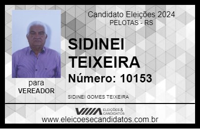 Candidato SIDINEI TEIXEIRA 2024 - PELOTAS - Eleições