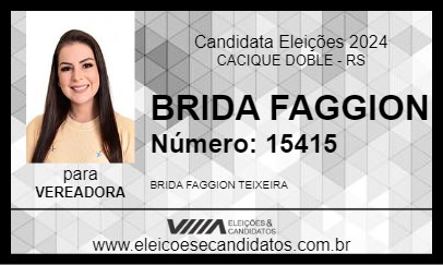 Candidato BRIDA FAGGION 2024 - CACIQUE DOBLE - Eleições