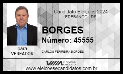 Candidato BORGES 2024 - EREBANGO - Eleições