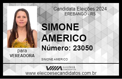 Candidato SIMONE AMERICO 2024 - EREBANGO - Eleições