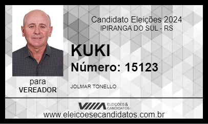 Candidato KUKI 2024 - IPIRANGA DO SUL - Eleições