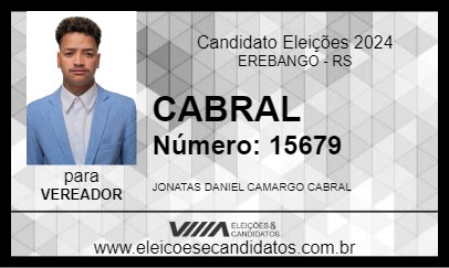 Candidato CABRAL 2024 - EREBANGO - Eleições