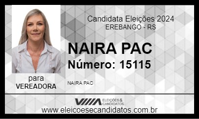 Candidato NAIRA PAC 2024 - EREBANGO - Eleições