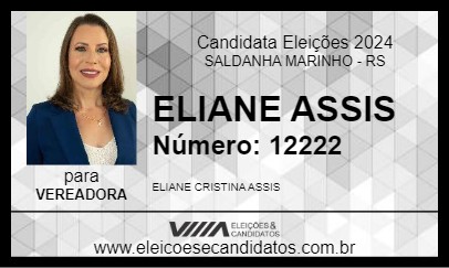 Candidato ELIANE ASSIS 2024 - SALDANHA MARINHO - Eleições