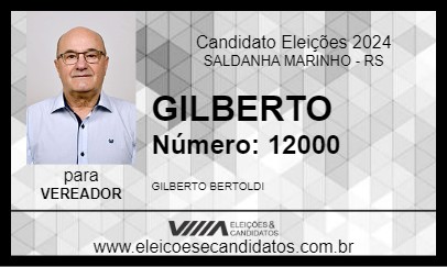 Candidato GILBERTO 2024 - SALDANHA MARINHO - Eleições