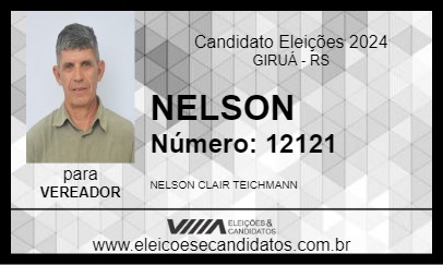 Candidato NELSON 2024 - GIRUÁ - Eleições