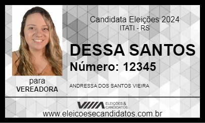 Candidato DESSA SANTOS 2024 - ITATI - Eleições