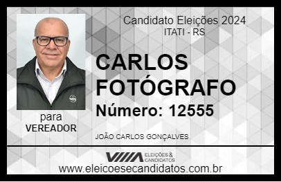 Candidato CARLOS FOTÓGRAFO 2024 - ITATI - Eleições