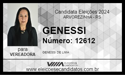 Candidato GENESSI 2024 - ARVOREZINHA - Eleições