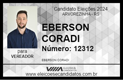 Candidato EBERSON CORADI 2024 - ARVOREZINHA - Eleições