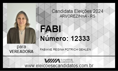 Candidato FABI 2024 - ARVOREZINHA - Eleições