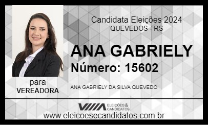 Candidato ANA GABRIELY 2024 - QUEVEDOS - Eleições