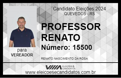 Candidato PROFESSOR RENATO 2024 - QUEVEDOS - Eleições