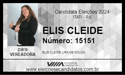 Candidato ELIS CLEIDE 2024 - ITATI - Eleições