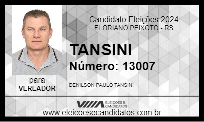 Candidato TANSINI 2024 - FLORIANO PEIXOTO - Eleições