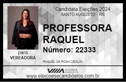 Candidato PROFESSORA RAQUEL 2024 - SANTO AUGUSTO - Eleições