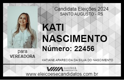 Candidato KATI NASCIMENTO 2024 - SANTO AUGUSTO - Eleições